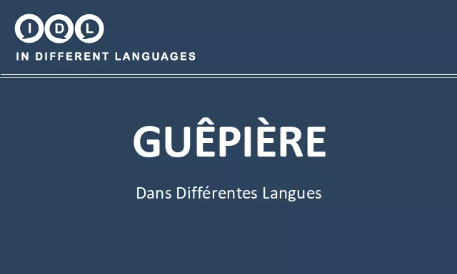 Guêpière dans différentes langues - Image