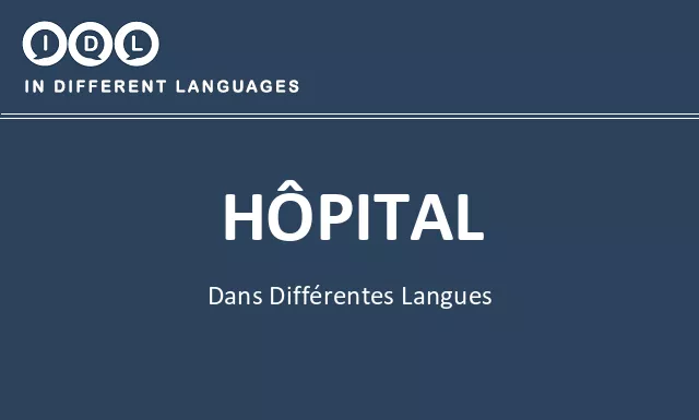 Hôpital dans différentes langues - Image