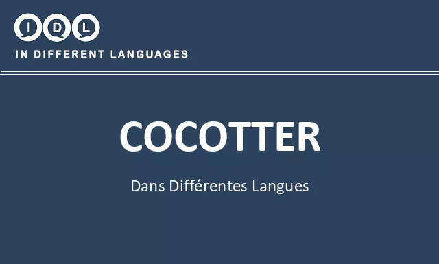 Cocotter dans différentes langues - Image