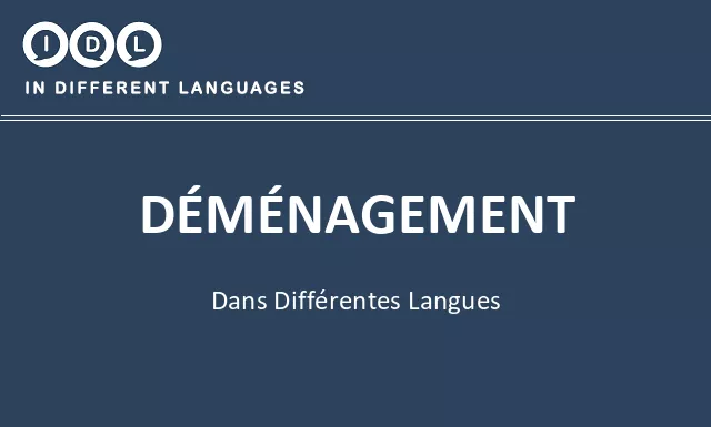Déménagement dans différentes langues - Image
