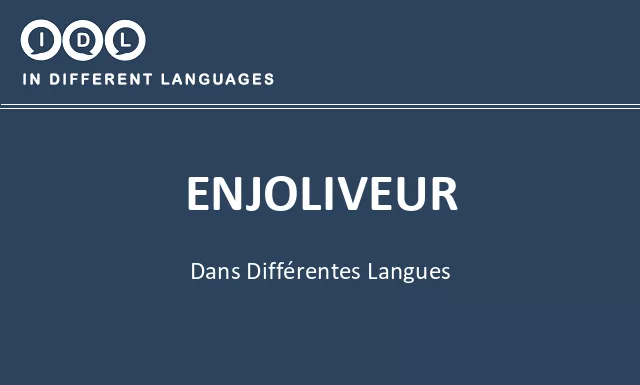 Enjoliveur dans différentes langues - Image