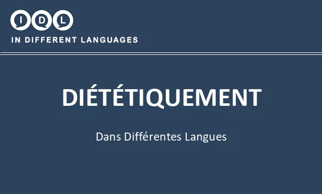 Diététiquement dans différentes langues - Image