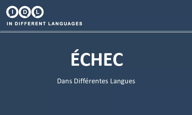 Échec dans différentes langues - Image