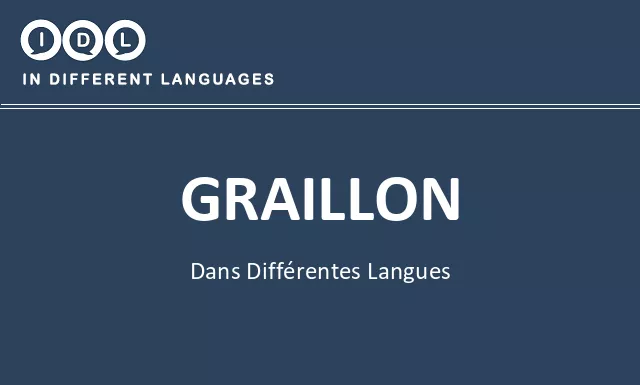 Graillon dans différentes langues - Image