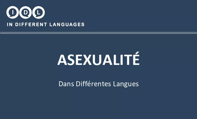 Asexualité dans différentes langues - Image