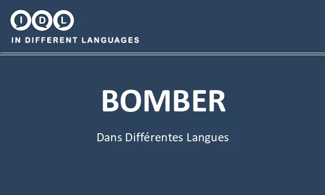 Bomber dans différentes langues - Image