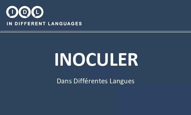 Inoculer dans différentes langues - Image