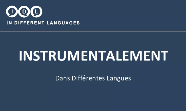 Instrumentalement dans différentes langues - Image