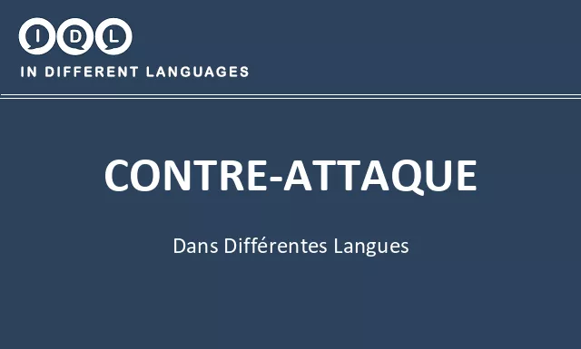 Contre-attaque dans différentes langues - Image