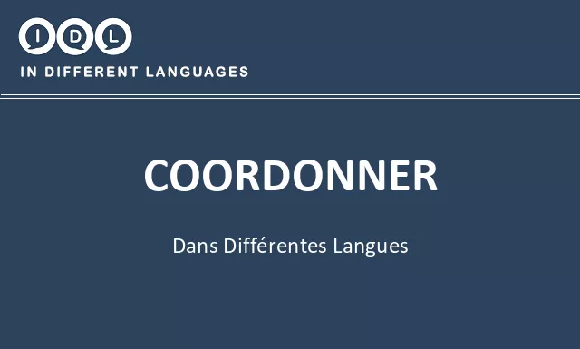 Coordonner dans différentes langues - Image