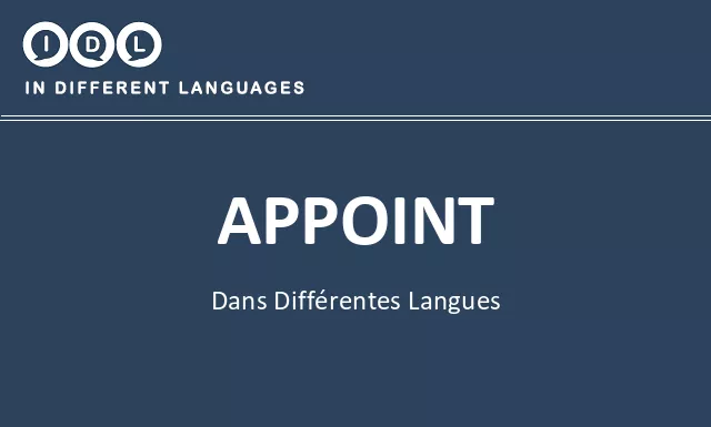 Appoint dans différentes langues - Image