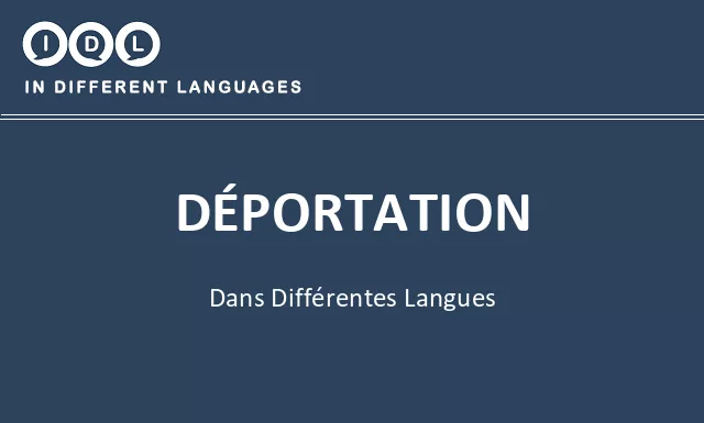 Déportation dans différentes langues - Image
