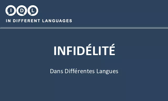 Infidélité dans différentes langues - Image