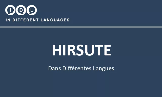 Hirsute dans différentes langues - Image