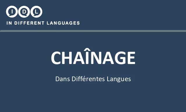 Chaînage dans différentes langues - Image