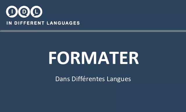 Formater dans différentes langues - Image