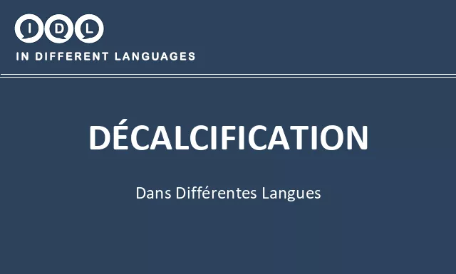 Décalcification dans différentes langues - Image