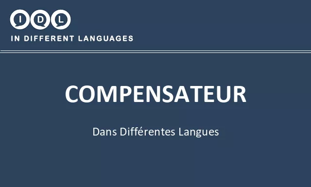 Compensateur dans différentes langues - Image