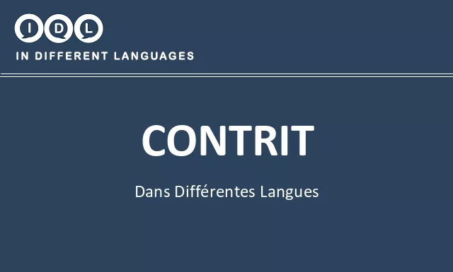 Contrit dans différentes langues - Image