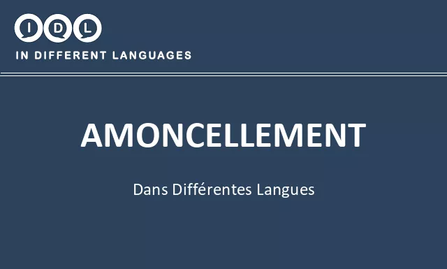 Amoncellement dans différentes langues - Image