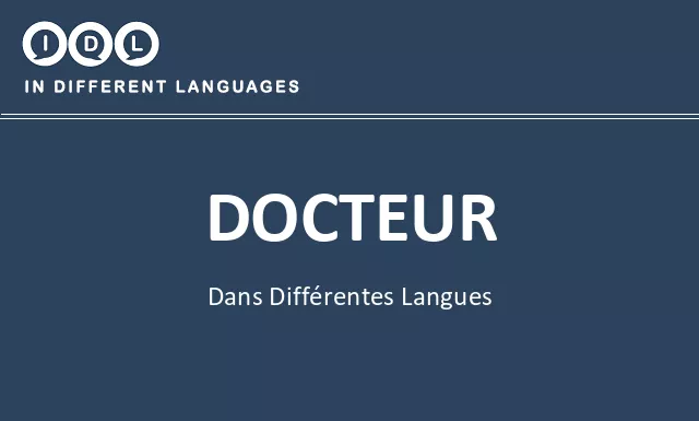 Docteur dans différentes langues - Image