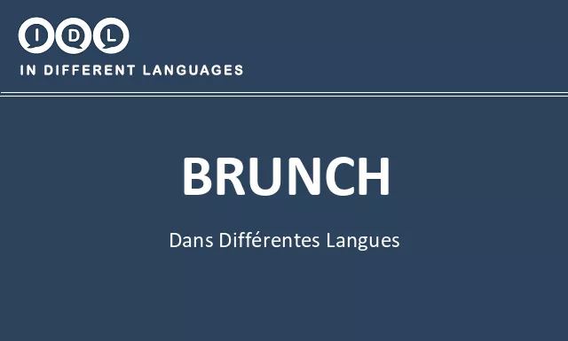 Brunch dans différentes langues - Image