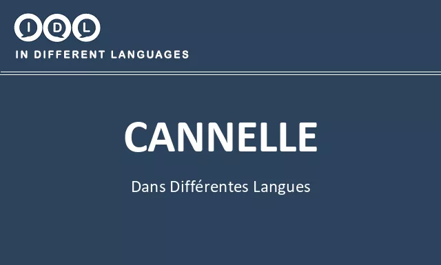 Cannelle dans différentes langues - Image