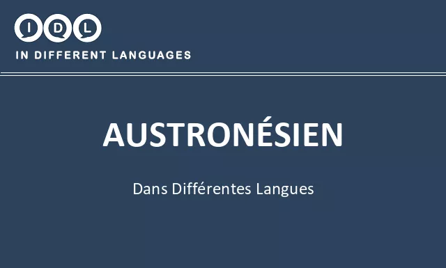 Austronésien dans différentes langues - Image
