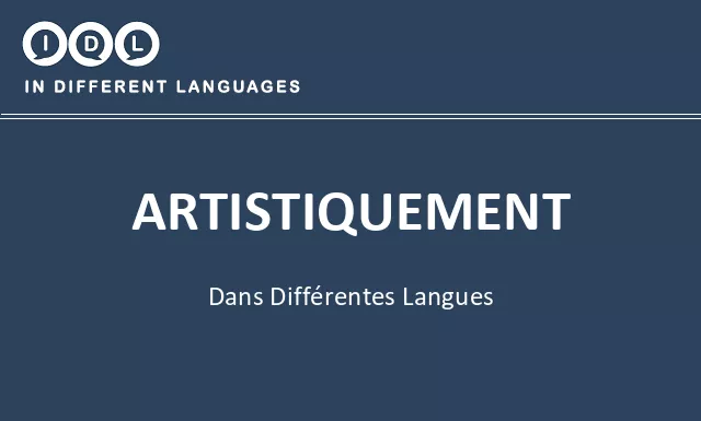 Artistiquement dans différentes langues - Image