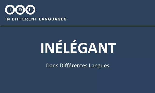 Inélégant dans différentes langues - Image