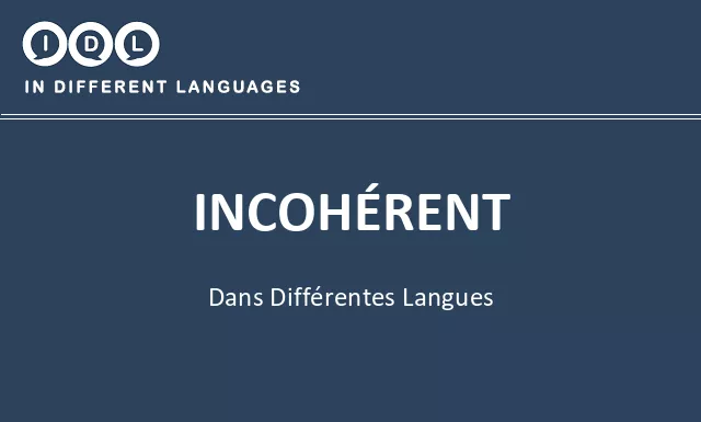 Incohérent dans différentes langues - Image