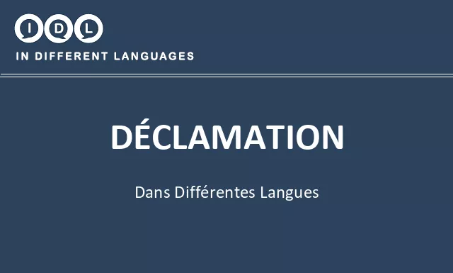 Déclamation dans différentes langues - Image