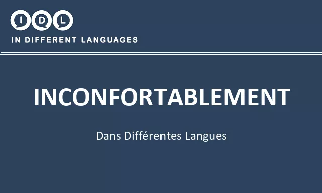 Inconfortablement dans différentes langues - Image