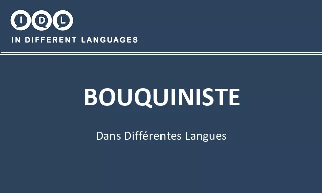 Bouquiniste dans différentes langues - Image