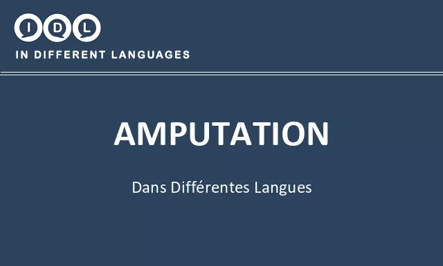 Amputation dans différentes langues - Image