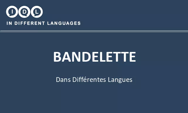 Bandelette dans différentes langues - Image