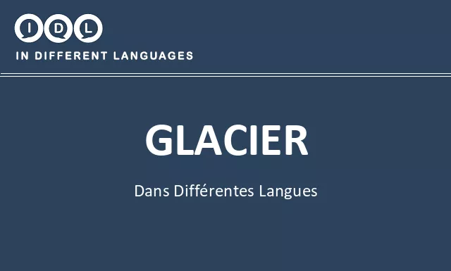 Glacier dans différentes langues - Image