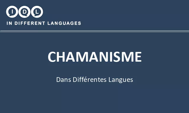 Chamanisme dans différentes langues - Image