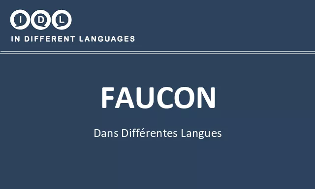 Faucon dans différentes langues - Image