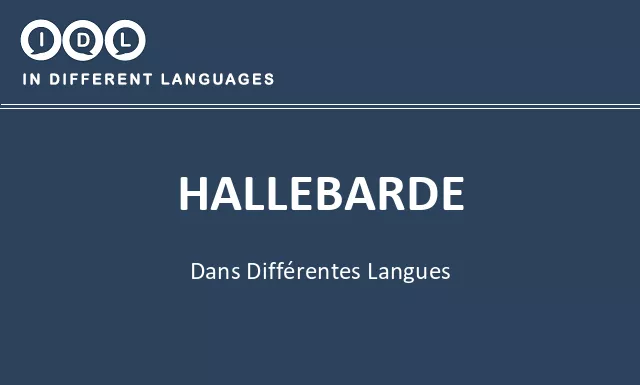 Hallebarde dans différentes langues - Image