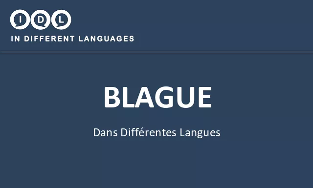 Blague dans différentes langues - Image