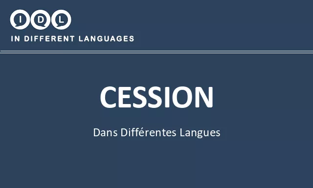Cession dans différentes langues - Image