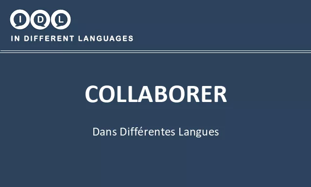 Collaborer dans différentes langues - Image