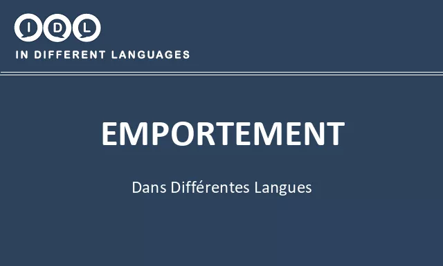 Emportement dans différentes langues - Image