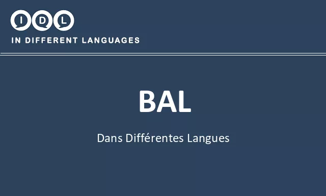 Bal dans différentes langues - Image