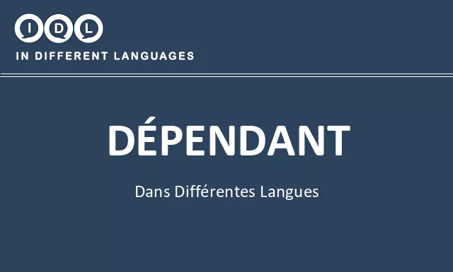 Dépendant dans différentes langues - Image
