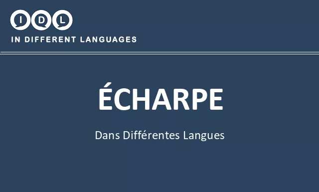 Écharpe dans différentes langues - Image