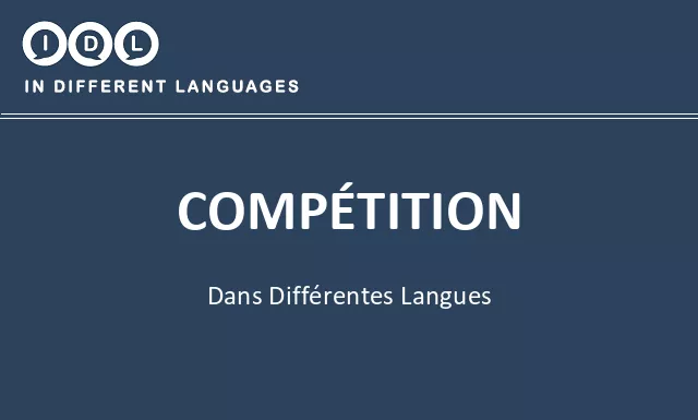 Compétition dans différentes langues - Image