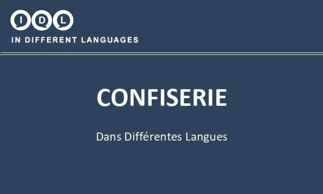 Confiserie dans différentes langues - Image