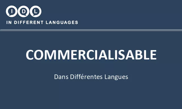 Commercialisable dans différentes langues - Image